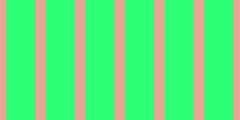 #2fff76, #eba393 vertical lines, thirty-five pixels wide, ninety-seven pixels apart