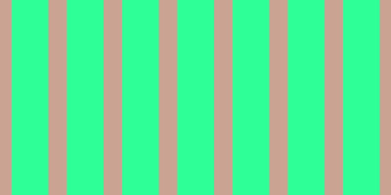 #2fff97, #caa393 vertical lines, thirty-eight pixels wide, seventy-five pixels apart