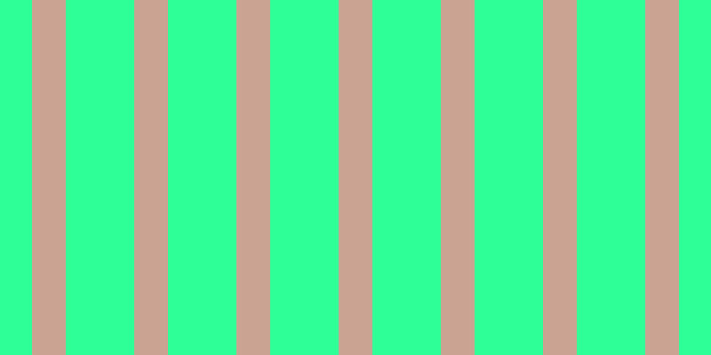 #2fff97, #caa393 vertical lines, thirty-eight pixels wide, seventy-seven pixels apart