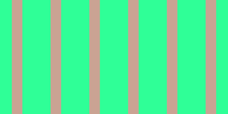 #2fff97, #caa393 vertical lines, thirty-seven pixels wide, ninety-nine pixels apart