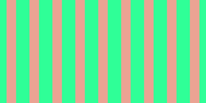 #2fff97, #eba393 vertical lines, thirty-seven pixels wide, fifty-two pixels apart
