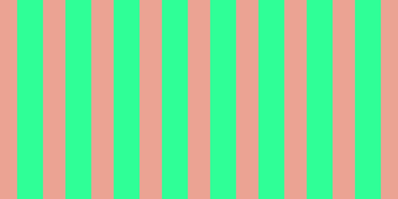 #2fff97, #eba393 vertical lines, forty-five pixels wide, fifty-two pixels apart