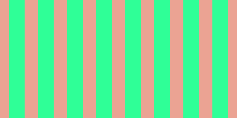 #2fff97, #eba393 vertical lines, forty-six pixels wide, fifty-two pixels apart