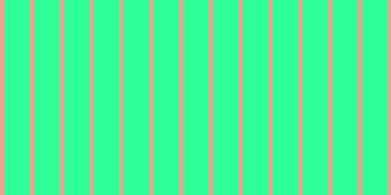 #2fff97, #eba393 vertical lines, nine pixels wide, fifty-two pixels apart