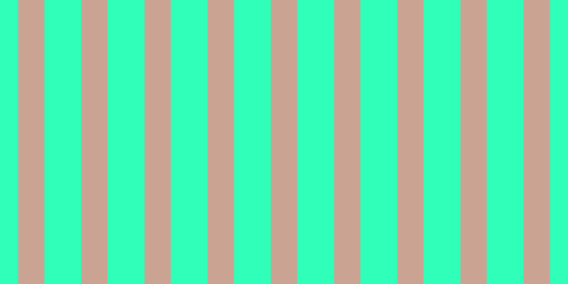 #2fffb8, #caa393 vertical lines, thirty-seven pixels wide, fifty-two pixels apart
