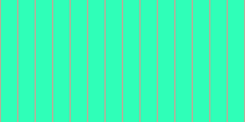 #2fffb8, #caa393 vertical lines, four pixels wide, fifty-three pixels apart