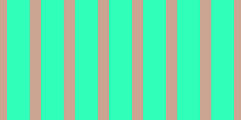 #2fffb8, #caa393 vertical lines, thirty-eight pixels wide, seventy-five pixels apart
