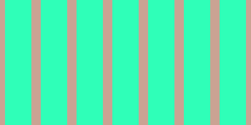 #2fffb8, #caa393 vertical lines, thirty pixels wide, eighty-four pixels apart
