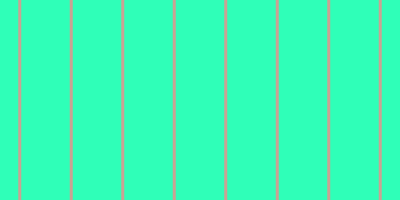 #2fffb8, #caa393 vertical lines, six pixels wide, ninety-seven pixels apart