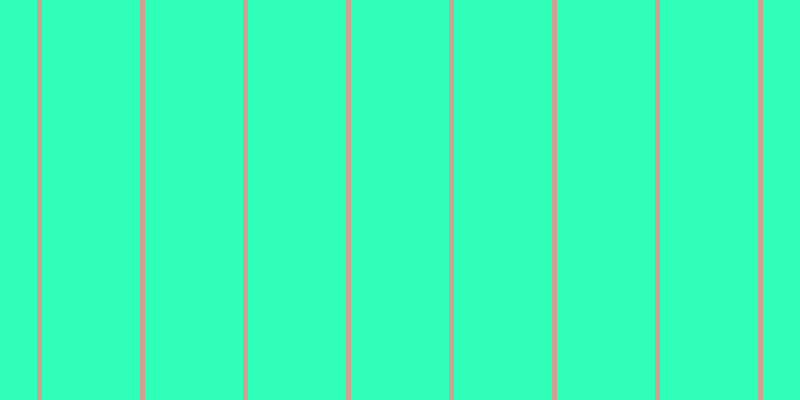 #2fffb8, #caa393 vertical lines, five pixels wide, ninety-eight pixels apart