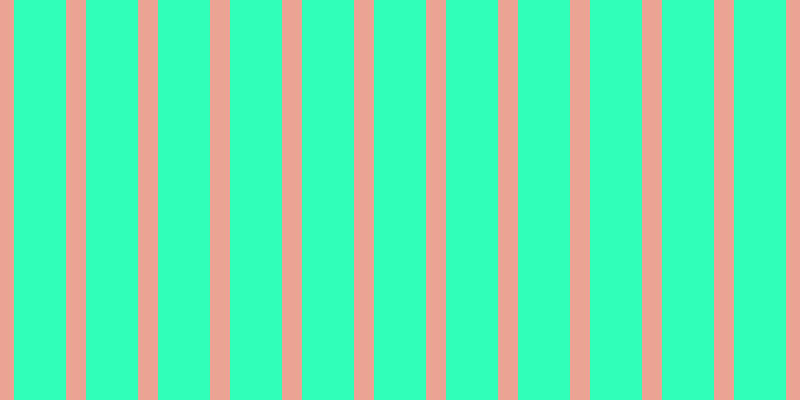 #2fffb8, #eba393 vertical lines, twenty pixels wide, fifty-two pixels apart