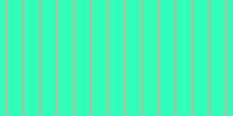 #2fffb8, #eba393 vertical lines, six pixels wide, fifty-two pixels apart