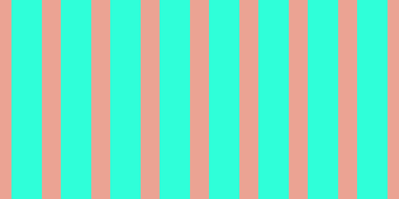 #2fffd9, #eba393 vertical lines, thirty-eight pixels wide, sixty-one pixels apart