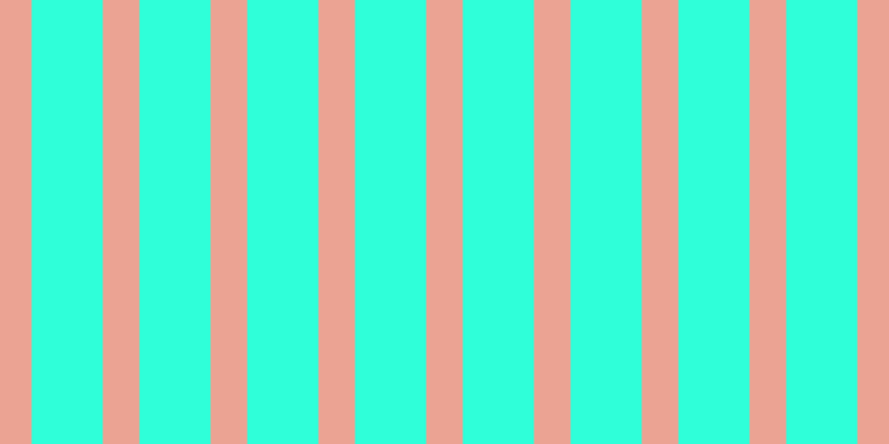 #2fffd9, #eba393 vertical lines, thirty-three pixels wide, sixty-four pixels apart