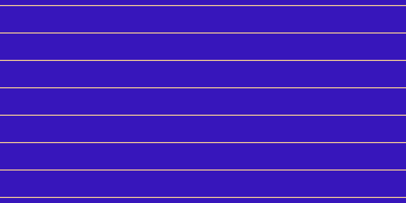 #3716bb, #fcd393 horizontal lines, two pixels wide, fifty-two pixels apart
