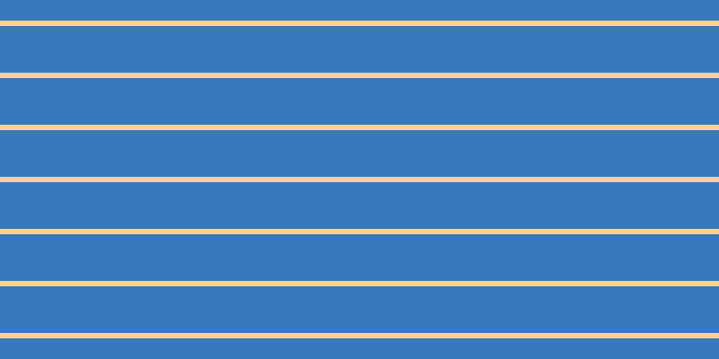 #3779bb, #fcd393 horizontal lines, six pixels wide, fifty-two pixels apart