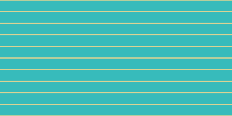 #37bbbb, #dbd393 horizontal lines, four pixels wide, thirty-six pixels apart