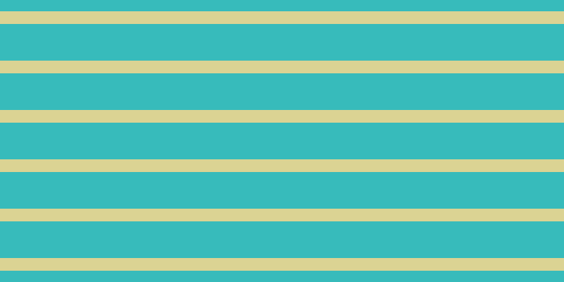 #37bbbb, #dbd393 horizontal lines, eighteen pixels wide, fifty-two pixels apart
