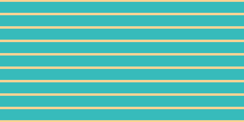 #37bbbb, #fcd393 horizontal lines, eight pixels wide, thirty-six pixels apart