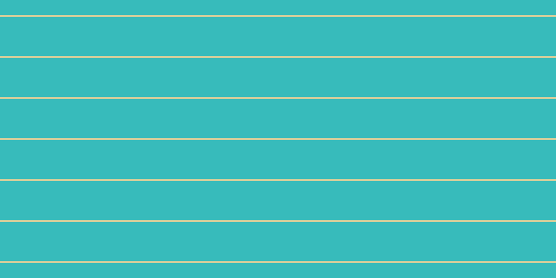 #37bbbb, #fcd393 horizontal lines, two pixels wide, fifty-seven pixels apart