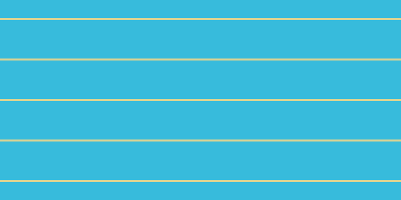 #37bbdc, #dbd393 horizontal lines, four pixels wide, seventy-seven pixels apart