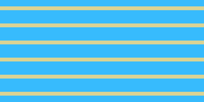 #37bbfd, #dbd393 horizontal lines, fifteen pixels wide, fifty-two pixels apart