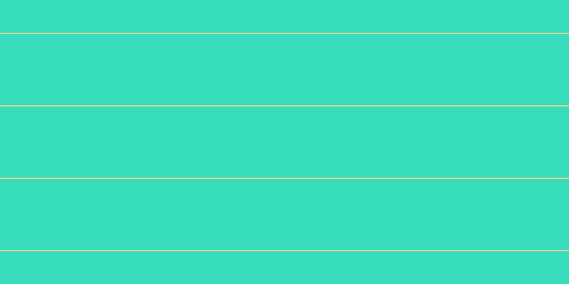 #37dcbb, #dbd393 horizontal lines, two pixels wide, one hundred pixels apart