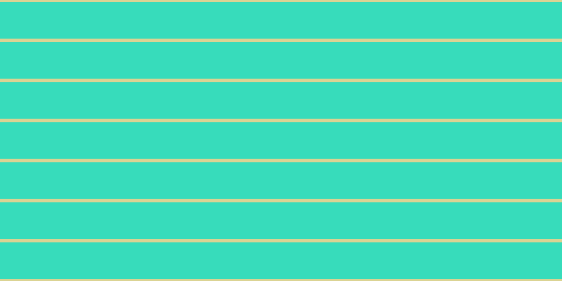 #37dcbb, #dbd393 horizontal lines, five pixels wide, fifty-two pixels apart
