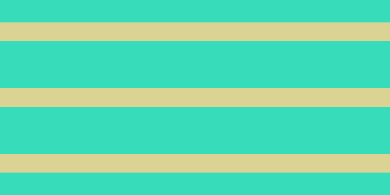 #37dcbb, #dbd393 horizontal lines, thirty-eight pixels wide, ninety-seven pixels apart
