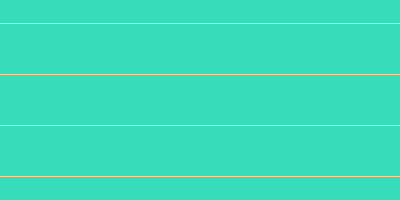#37dcbb, #fcd393 horizontal lines, two pixels wide, one hundred pixels apart