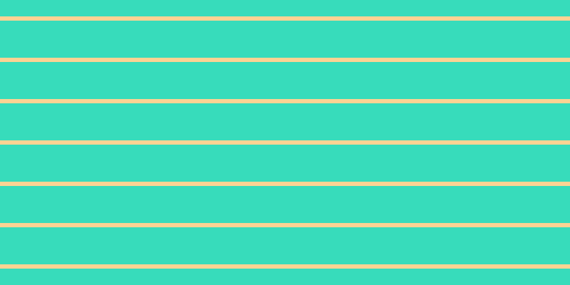 #37dcbb, #fcd393 horizontal lines, six pixels wide, fifty-two pixels apart