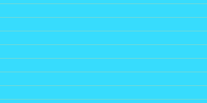 #37dcfd, #dbd393 horizontal lines, one pixels wide, fifty-two pixels apart