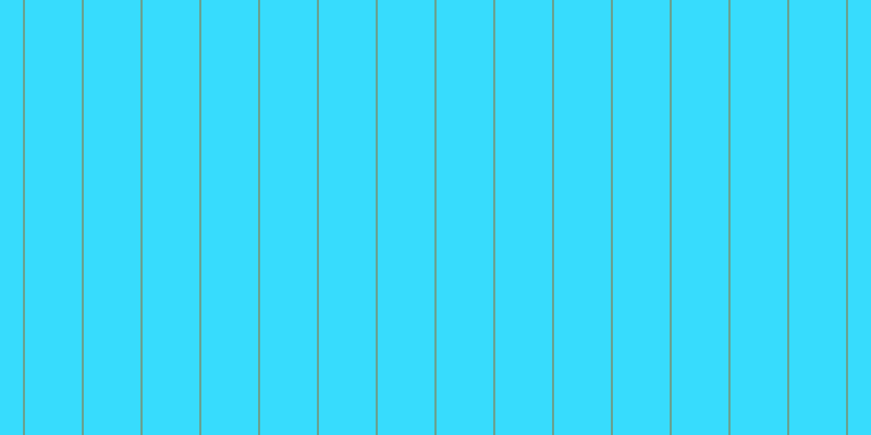 #37dcfd, #67a393 vertical lines, two pixels wide, fifty-two pixels apart