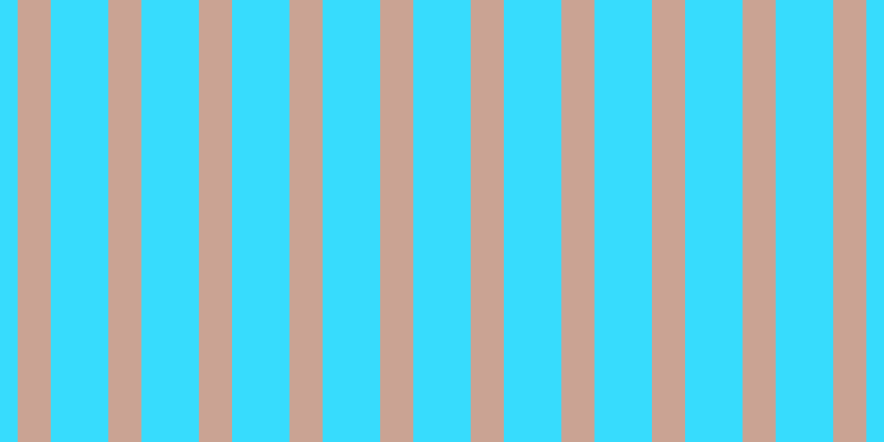 #37dcfd, #caa393 vertical lines, thirty pixels wide, fifty-two pixels apart