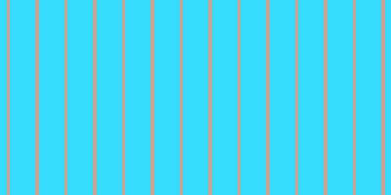 #37dcfd, #caa393 vertical lines, seven pixels wide, fifty-two pixels apart