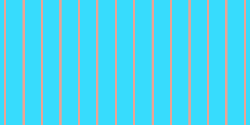 #37dcfd, #eba393 vertical lines, seven pixels wide, fifty-two pixels apart