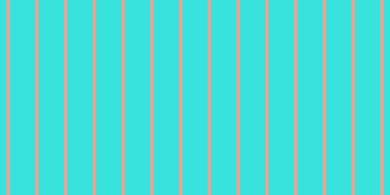 #38e2dd, #eba393 vertical lines, seven pixels wide, fifty-two pixels apart