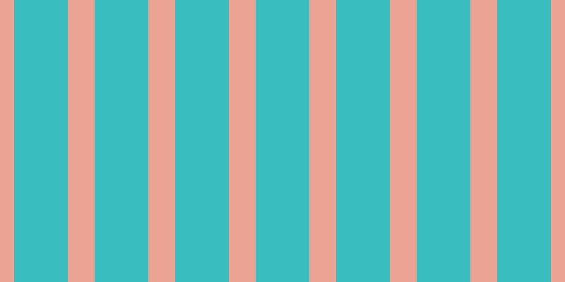 #39bdbf, #eba393 vertical lines, thirty-eight pixels wide, seventy-six pixels apart