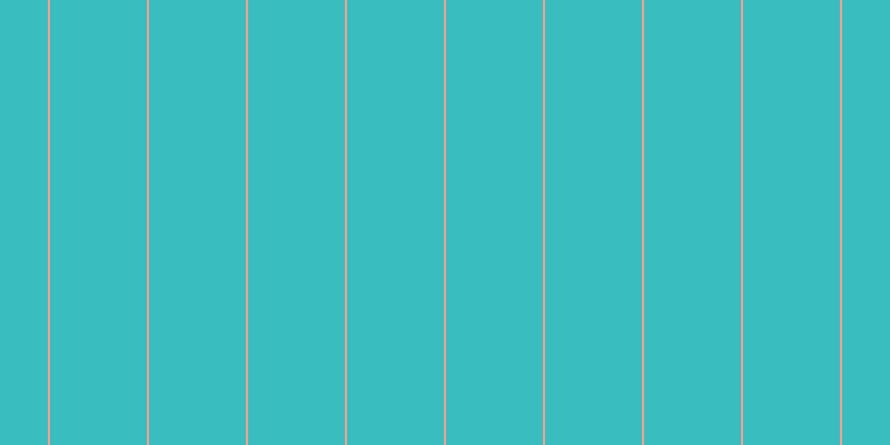 #39bdbf, #eba393 vertical lines, two pixels wide, eighty-seven pixels apart