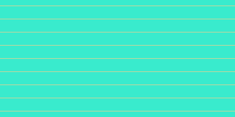 #39ebcd, #dbd393 horizontal lines, two pixels wide, forty-three pixels apart