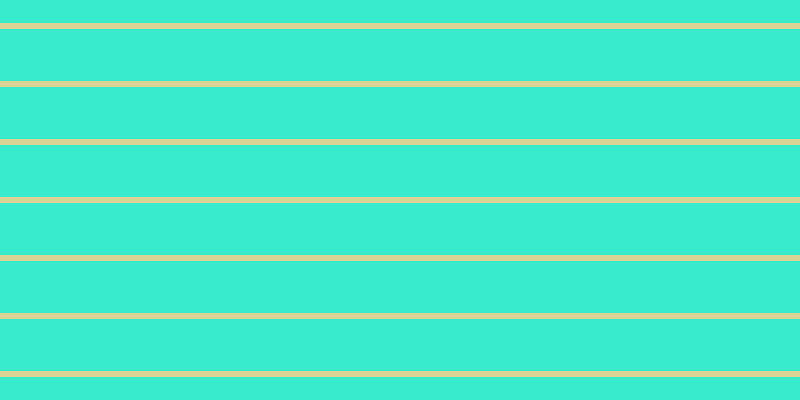 #39ebcd, #dbd393 horizontal lines, six pixels wide, fifty-two pixels apart