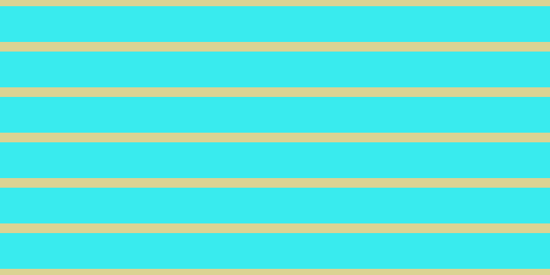 #39ebee, #dbd393 horizontal lines, fourteen pixels wide, fifty-two pixels apart
