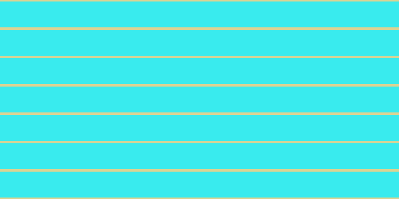 #39ebee, #dbd393 horizontal lines, five pixels wide, fifty-two pixels apart