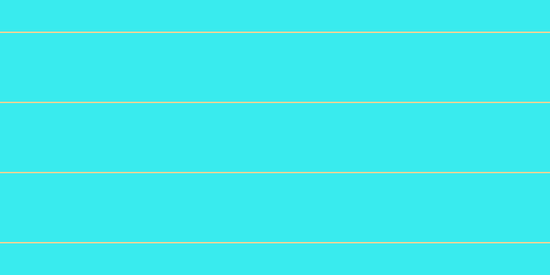 #39ebee, #fcd393 horizontal lines, two pixels wide, one hundred pixels apart