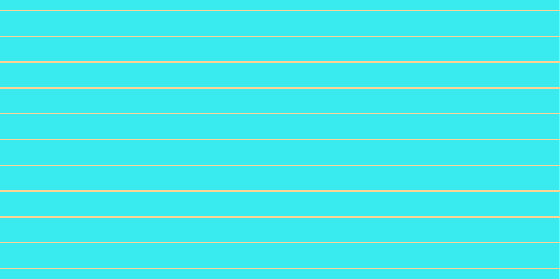 #39ebee, #fcd393 horizontal lines, two pixels wide, thirty-five pixels apart