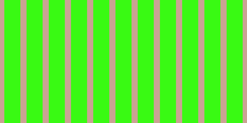 #39fa13, #caa393 vertical lines, twenty pixels wide, fifty-two pixels apart