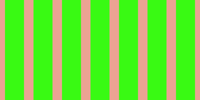 #39fa13, #eba393 vertical lines, thirty-eight pixels wide, seventy-six pixels apart