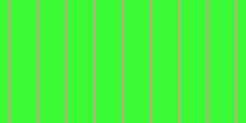 #39fa34, #caa393 vertical lines, seven pixels wide, eighty-five pixels apart