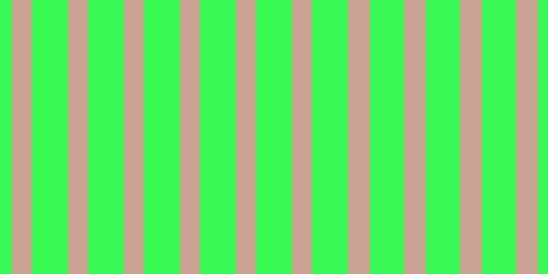 #39fa55, #caa393 vertical lines, thirty pixels wide, fifty-two pixels apart