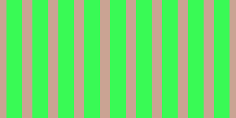 #39fa55, #caa393 vertical lines, thirty-six pixels wide, fifty-two pixels apart